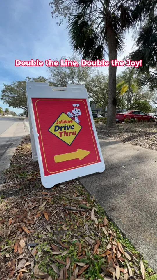 Jollibee in Orlando showing store opening, to-go orders, drive-thru, video by jollibeeusa on TikTok