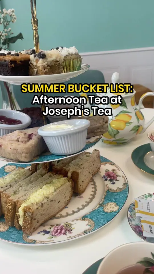 Joseph's Tea Room Clearwater, FL in Clearwater showing afternoon tea, 75+ high quality blends, berry delight salad, tea sandwiches, scones, petit desserts, video by ilovetheburgstpete on TikTok