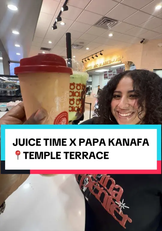 Juice time &papa kanafa in Temple Terrace showing juice, fruit cups, kanafa, dessert, visit, video by realbrandonsocial on TikTok