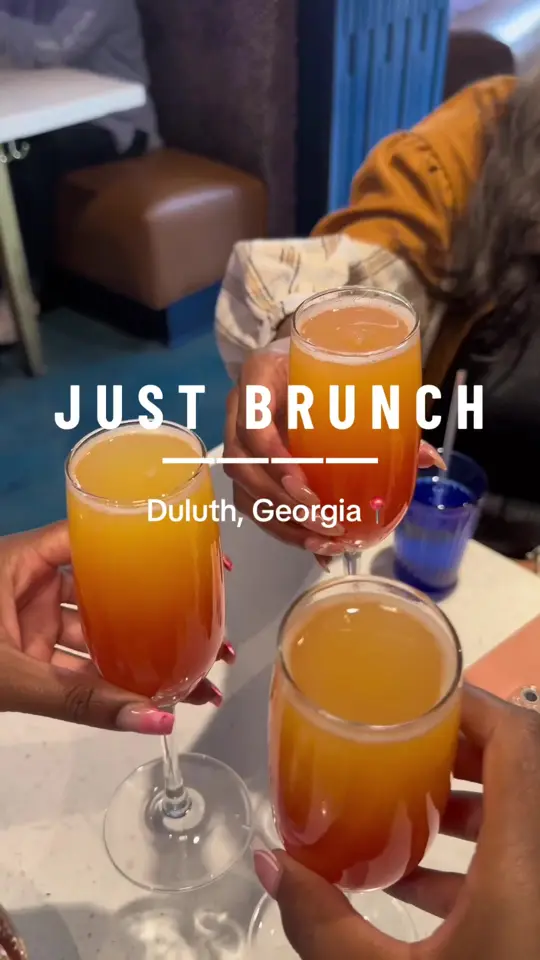 Just Brunch in Duluth showing restaurant review, food, video by doctorcue on TikTok