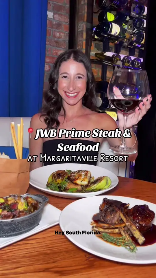 JWB Prime Steak and Seafood in Hollywood showing dinner, restaurant visit, video by thatfoodietherapist on TikTok