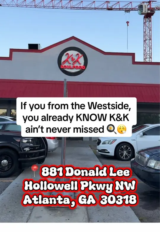 K & K Soul Food in Atlanta showing visit, breakfast, video by amberbypass on TikTok