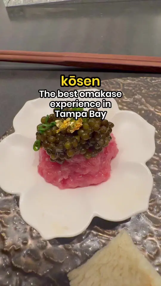 Kōsen in Tampa showing restaurant, omakase, sushi, dining experience, video by thatssotampa on TikTok
