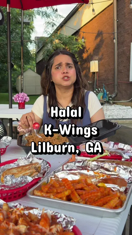 K Wings Cafe in Lilburn showing visit, owners, new bihari chopped cheese, kickin chicken fries, chicken fried rice, video by sobersipperatl on TikTok