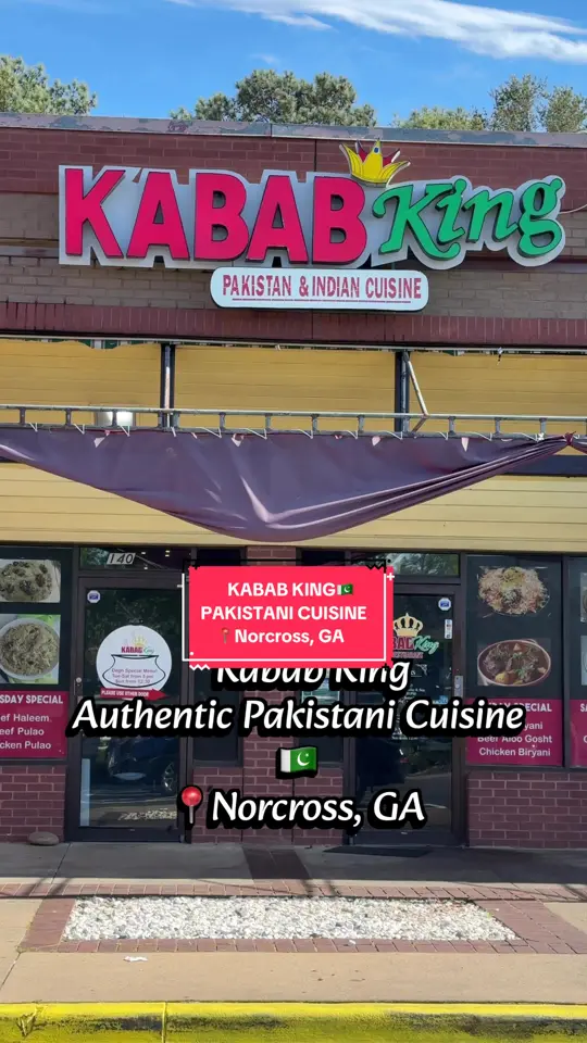 Kabab King in Norcross showing review, halwa puri, nihari, beef biryani, video by sobersipperatl on TikTok