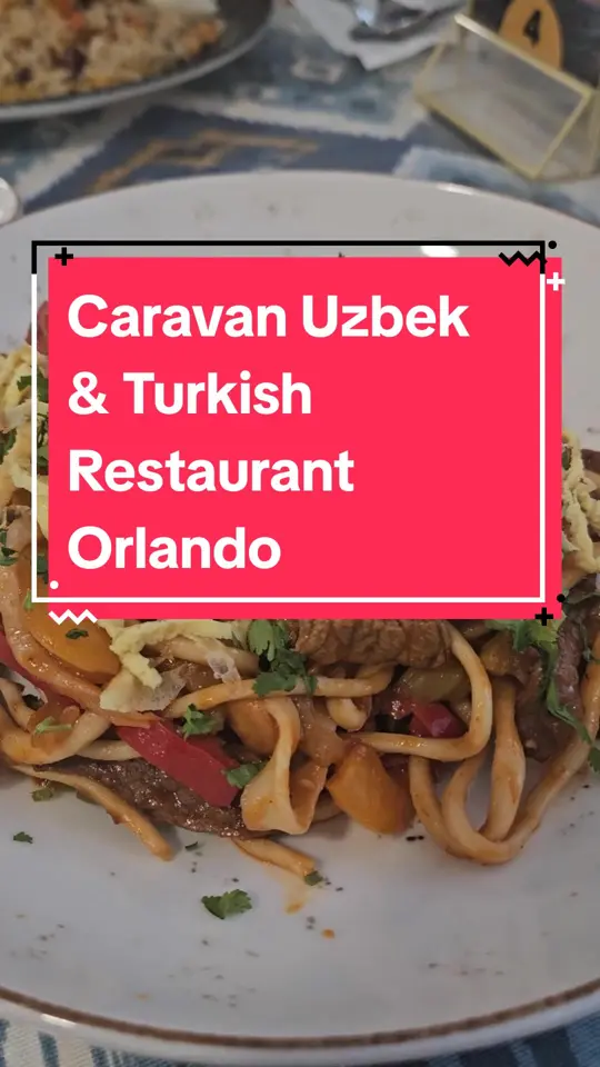  in Florida showing review, visit, uzbek food, osh, laghman, plov, video by eatncultures on TikTok