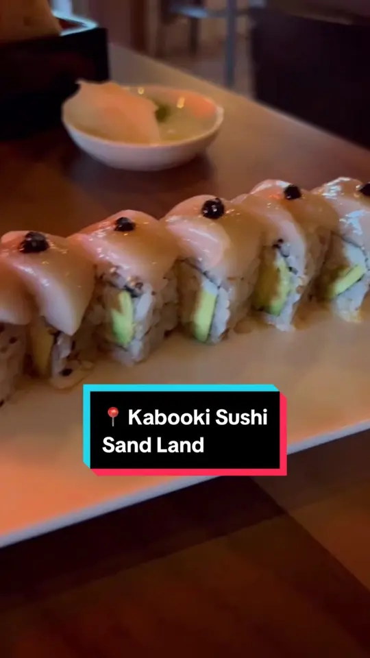 Kabooki Sushi in Orlando showing sushi, sashimi, omakase-style dining, video by visit_orlando on TikTok
