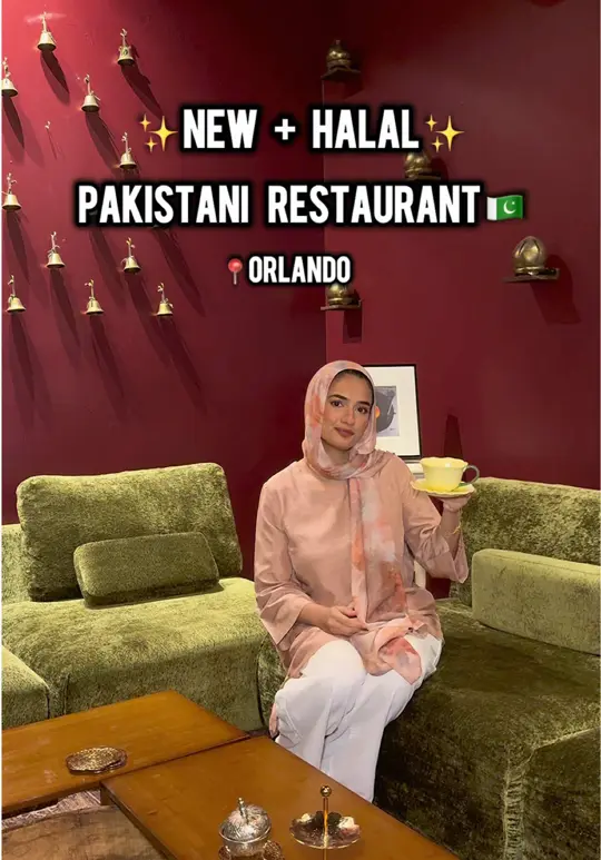 Kahani in Orlando showing restaurant, upscale atmosphere, mixed grill, hakka-style options, private rooms, zabiha halal, video by herewithsuha on TikTok