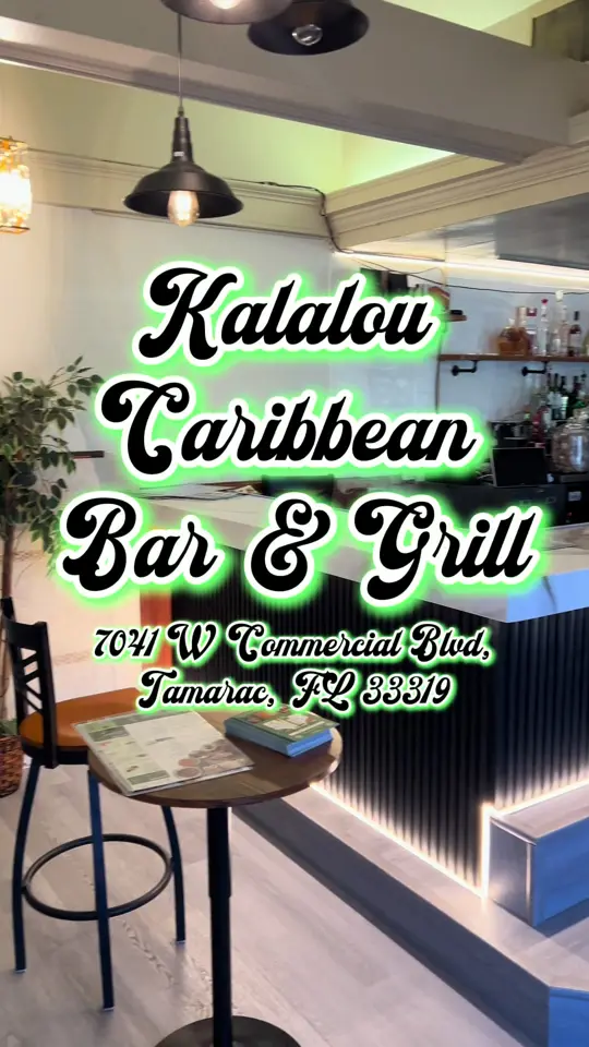 Kalalou Fort Lauderdale in Tamarac showing review, visit, food, spicy griot bites, tat kabrit, video by sk8natethefoodie on TikTok
