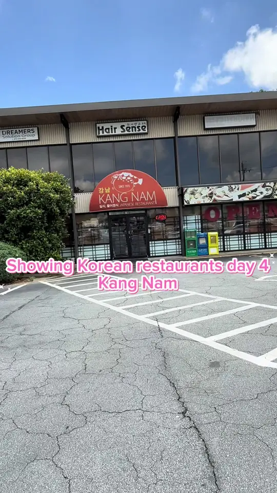 Kang Nam in Atlanta showing restaurant visit, multi course dishes, video by itsrachelmin on TikTok