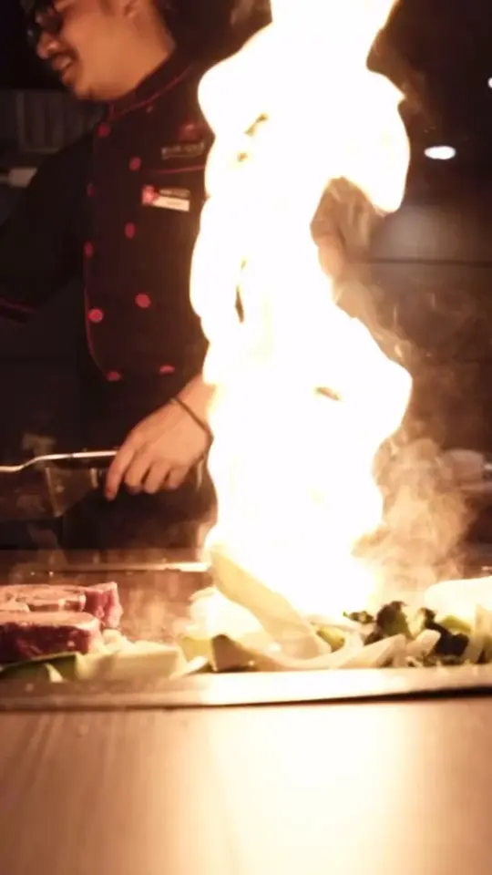 Kani House - Buford in Buford showing hibachi cooking, fire performance, video by Kani House - Buford on Facebook
