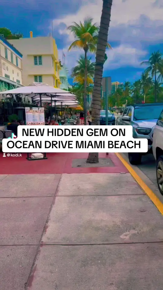 Kanoli in Miami Beach showing restaurant visit, good vibes, ocean drive atmosphere, video by kodi.k on TikTok