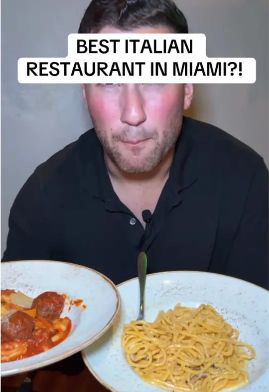 Kantina Restaurant in Miami Beach showing italian food, pasta, pizza, video by mikeiseating on TikTok