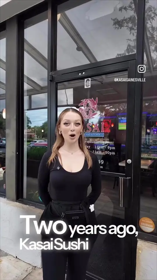 Kasai Sushi Bar & Kitchen in Gainesville showing sushi, restaurant visit, video by kasaisushi.gainesvillefl on TikTok