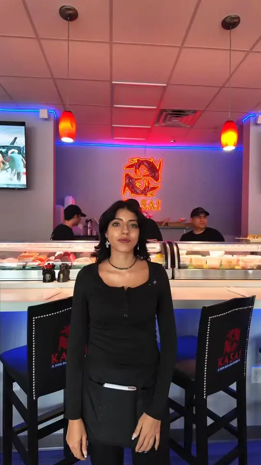 Kasai Sushi Bar & Kitchen in Gainesville showing sushi, rice preparation, video by Kasai Sushi Bar and Kitchen on Facebook