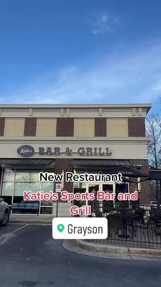 Katie's Sports Bar & Grill in Grayson showing visit, atmosphere, video by katiessportsbar on TikTok