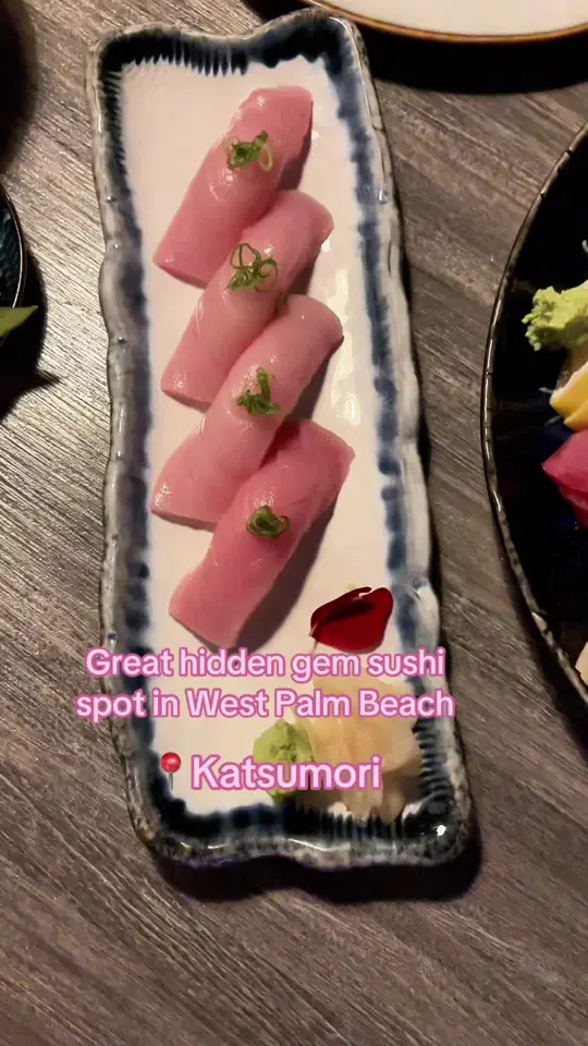 Katsumori Asian Fusion in West Palm Beach showing sushi, outdoor seating, live music, video by racheldallask on TikTok