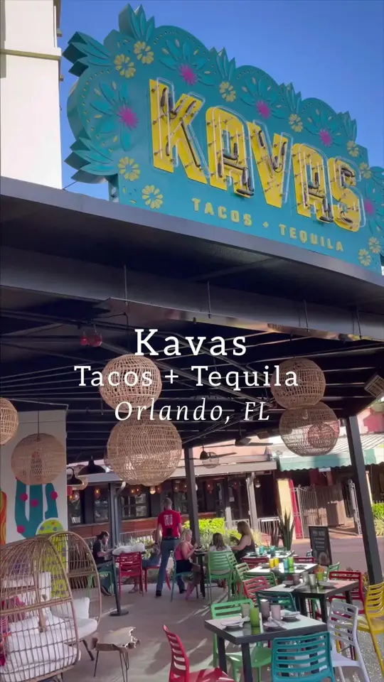 Kavas Tacos + Tequila in Orlando showing review, visit, atmosphere, tacos, tequila, live music, video by _adatewithkait on TikTok