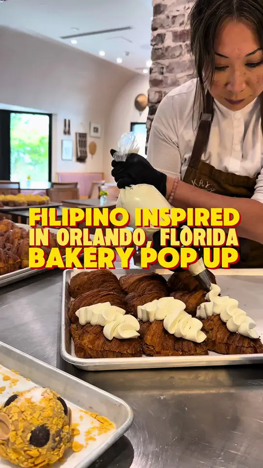 Kaya in Orlando showing bakery, filipino inspired pastries, kapé kaya, small-batch pastries, laminated pastries, rotating menu, video by tastychomps on TikTok