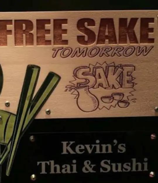 Kevin's Sushi & Thai in Deerfield Beach showing review, sushi, sake, video by hackswithham on TikTok