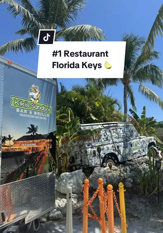 Kiki’s Sandbar Bar & Grille in Little Torch Key showing review, visit, atmosphere, live music, seafood, cocktails, video by mytraveldesigns on TikTok