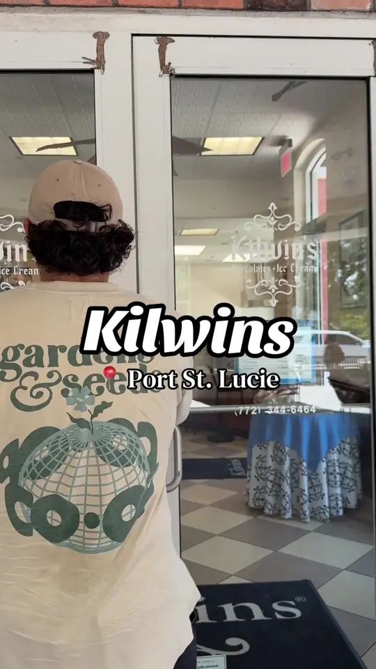 Kilwins Ice Cream - Chocolate - Fudge in The Villages showing visit, ice cream, seasonal flavors, candy apples, fudge, video by josjusttries on TikTok