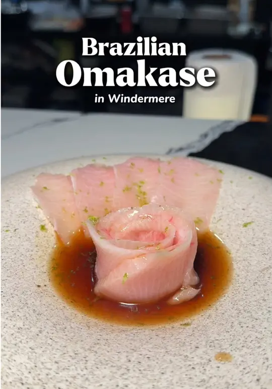 Kingdom Sushi in Orlando showing omakase, sushi, food review, video by binminmunch on TikTok