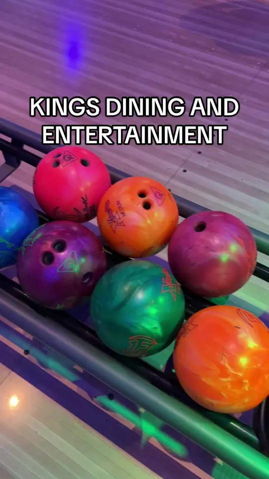 Kings Dining & Entertainment in Orlando showing bowling, billiards, arcade games, craft cocktails, food, video by floridamagicak on TikTok