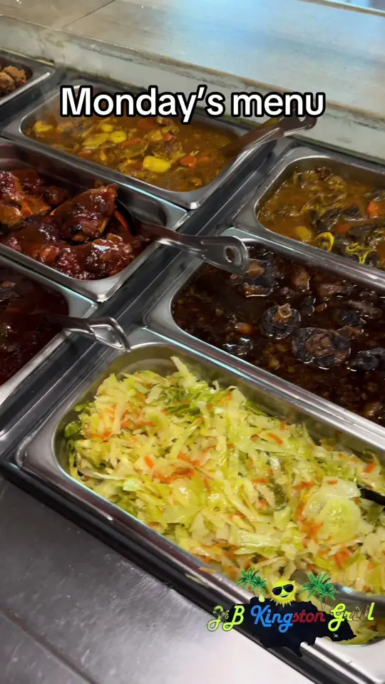 Kingston Grill in Forest Park showing visit, jamaican restaurant, video by kingstongrill_ on TikTok