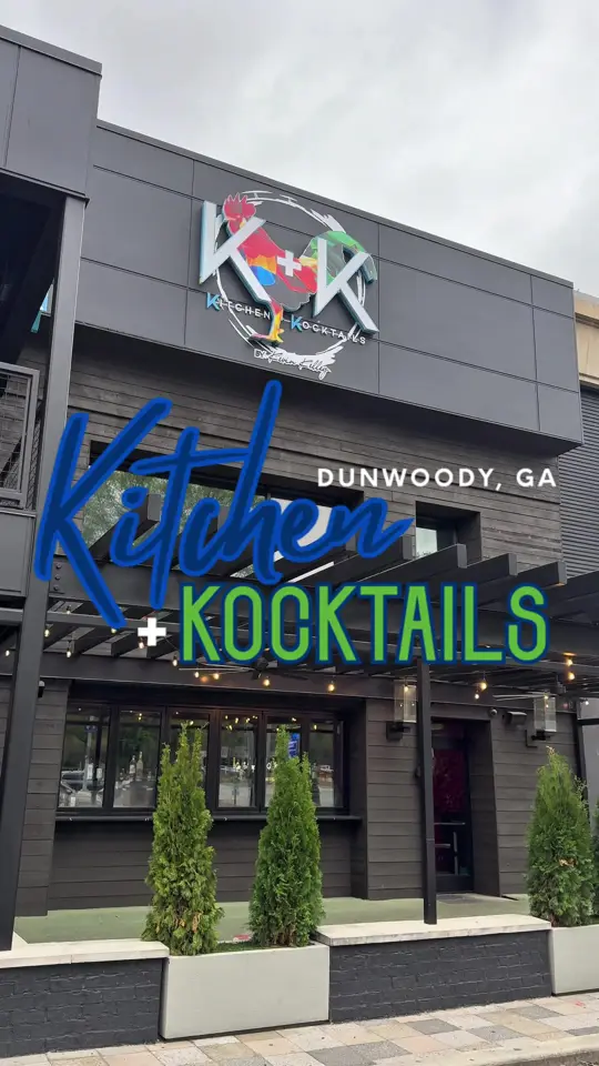 Kitchen + Kocktails By Kevin Kelley - Atlanta in Atlanta showing review, visit, food, lemon blueberry waffles, strawberry shortcake waffles, fried chicken, jerk lamb chop breakfast, video by atlhotspots1 on TikTok
