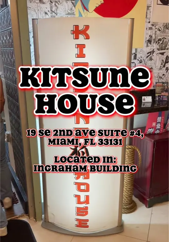 Kitsune House in Miami showing review, visit, video by sk8natethefoodie on TikTok
