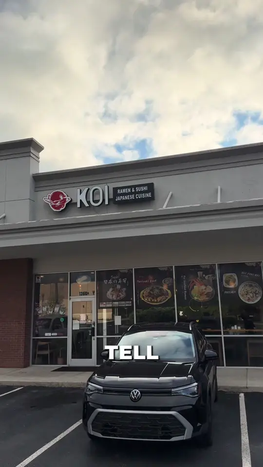 KOI Ramen & Sushi Japanese Cuisine in Fayetteville showing sushi, gyoza, ramen, video by tymxxk on TikTok