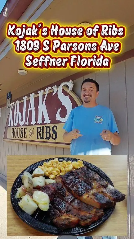 Kojaks House Of Ribs in Seffner showing ribs dinner, food review, video by The Honest Food Guy on Facebook