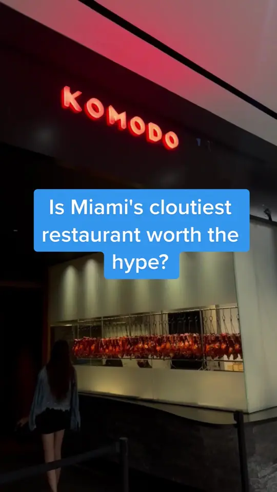 Komodo Miami in Miami showing review, atmosphere, video by theviplist on TikTok