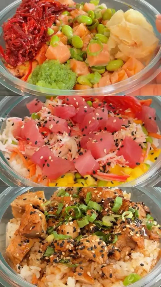 Kona Poké in Apopka showing food, poke bowl, video by Kona Poké on Facebook