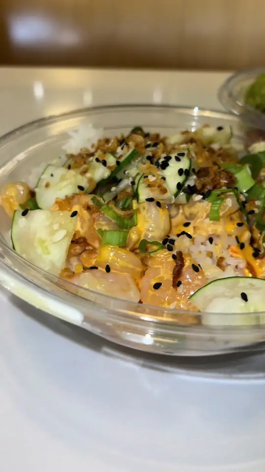 Kona Poké in Melbourne showing food, poke bowls, drink, dole whip, video by kaymarie023 on TikTok