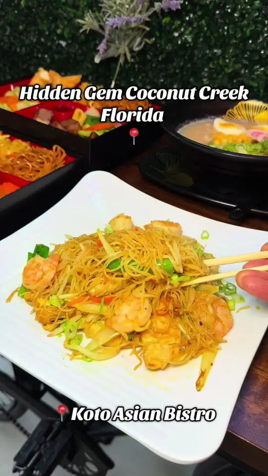 KOTO Asian Bistro in Coconut Creek showing grand opening, restaurant visit, video by kotoasianbistro_ on TikTok