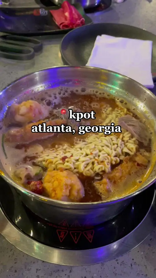 KPOT Korean BBQ & Hot Pot in Atlanta showing hot pot, korean bbq, review, video by alicexliuu on TikTok