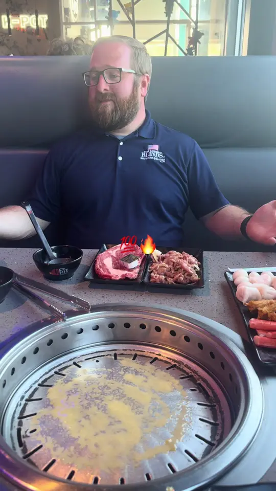 KPOT Korean BBQ & Hot Pot in Brandon showing korean bbq, hot pot, food review, video by corybeckofficial on TikTok