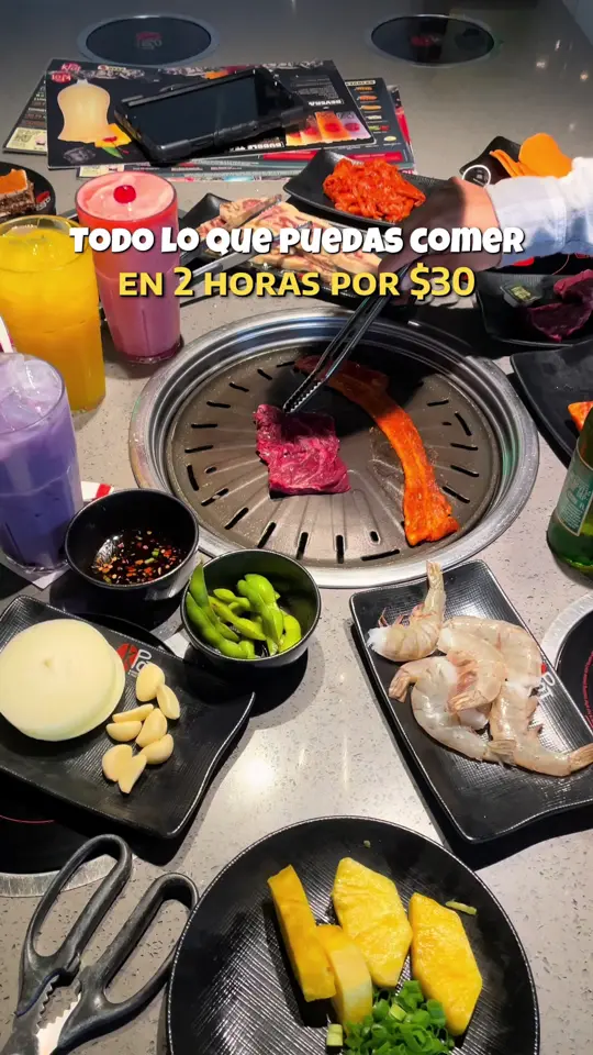 KPOT Korean BBQ & Hot Pot in Tucker showing korean bbq, hot pot, all you can eat, video by los_castillo_travel on TikTok