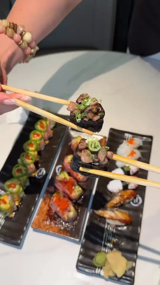 Kumo Sushi & Hibachi in Adel showing sushi, sashimi, hibachi, ramen, appetizers, desserts, video by The.travel.ksu on Facebook