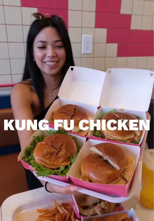 Kung Fu Chicken Miami Beach in Miami Beach showing food, asian-style fried chicken, lava chicken sandwich, house-made sauces, video by zackaryeats on TikTok