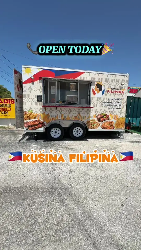 Kusina Filipina Food Truck in Ruskin showing food truck, filipino food, video by kusinafilipina on TikTok