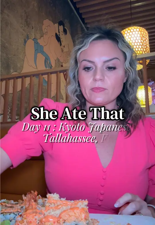 Kyoto Japanese Cuisine in Tallahassee showing sushi, matcha, video by brittanygeiger24 on TikTok
