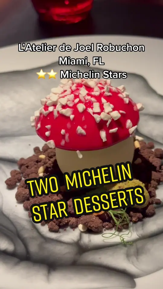 L'Atelier de Joel Robuchon in Miami showing desserts, food, video by highspeeddining on TikTok