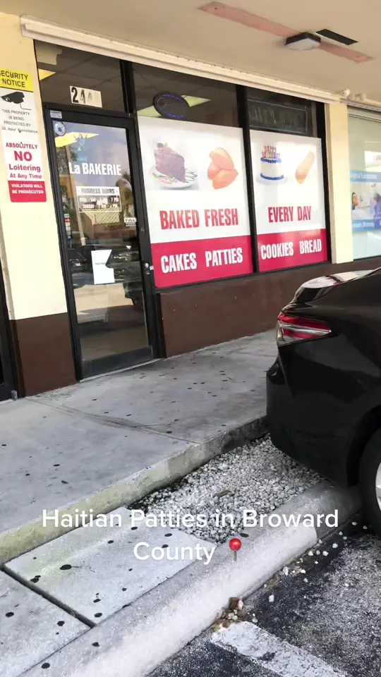 La Bakerie in Lauderhill showing food, haitian patties, video by veekeyoo on TikTok