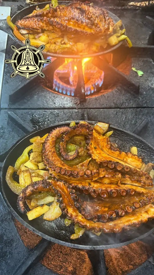 LA CAMPANA MEXICAN & SEAFOOD RESTAURANT in Orlando showing food, pulpo zarandeado, video by lacampana820 on TikTok