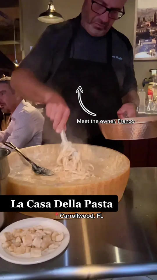 La Casa della Pasta in Tampa showing restaurant review, visit, food, video by tampatay813 on TikTok