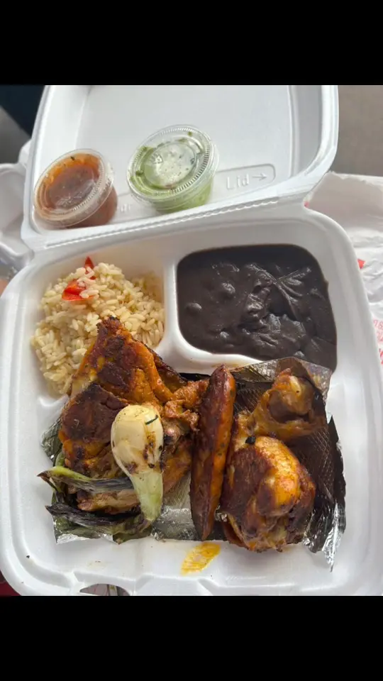 La Chapinita in Cocoa showing food, churrascos, pollo asado, video by La Chapinita Restaurant on Facebook
