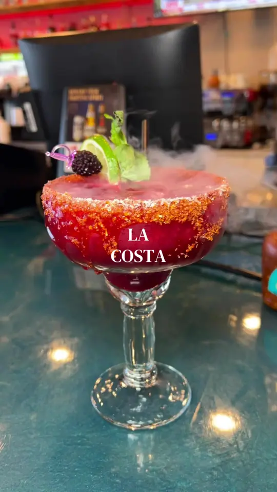 La Costa Rock Island Restaurant in North Lauderdale showing review, taco tuesday deal, video by sk8natethefoodie on TikTok